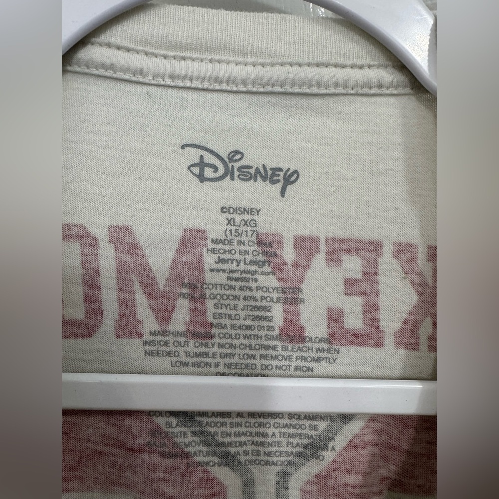 Disney Cream Mickey Graphic Tee with Red and Yellow Accents - Picture 3 of 3